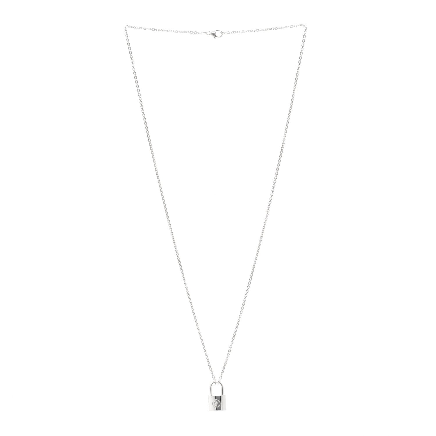 Louis Vuitton Sterling Silver Lockit Necklace 3 of 6