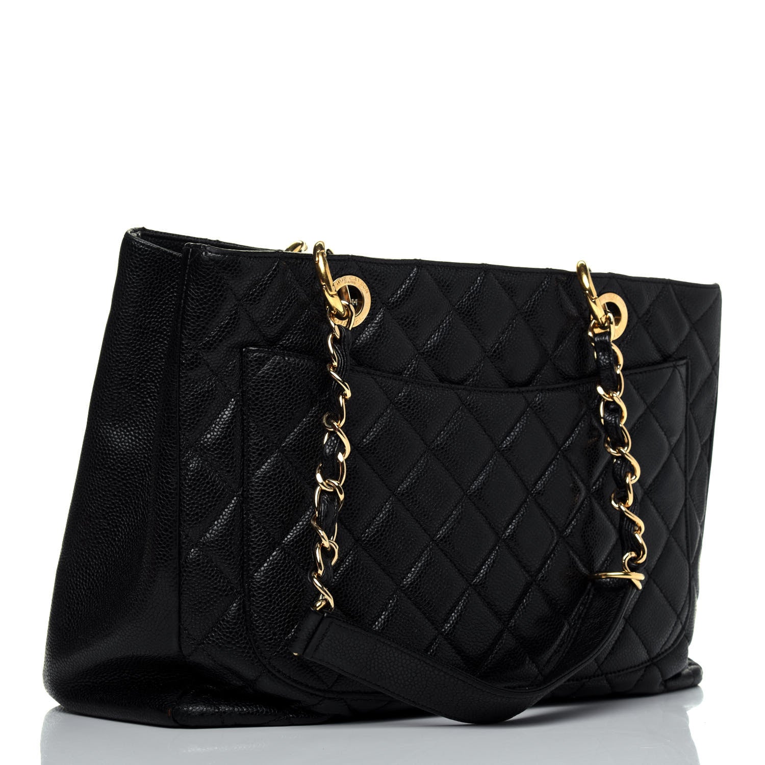 Chanel Caviar Quilted Grand Shopping Tote GST Black 3 of 12