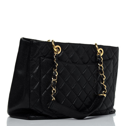 Chanel Caviar Quilted Grand Shopping Tote GST Black 3 of 12