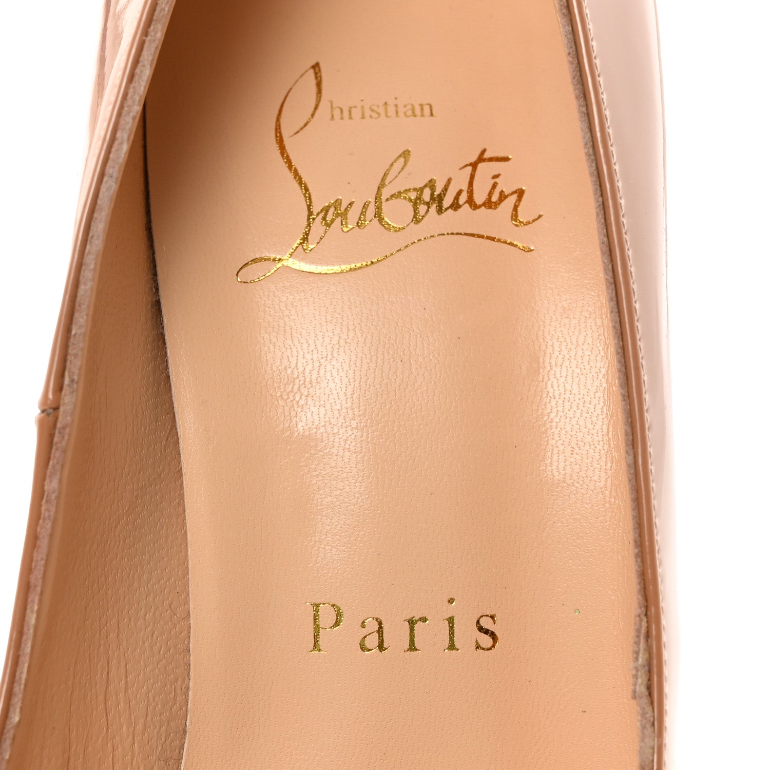 Christian Louboutin Patent Bianca 140 Pumps 35 Nude 7 of 15