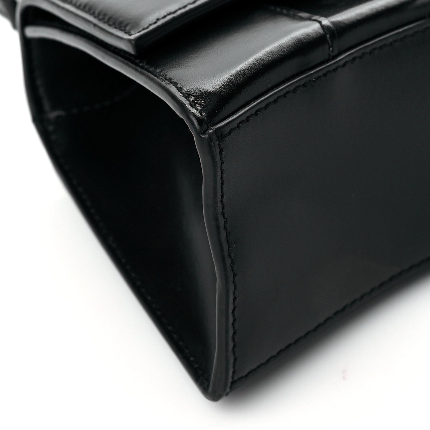 Balenciaga Box Calfskin Graffiti Logo Hourglass Top Handle Bag XS Black Silver 9 of 12