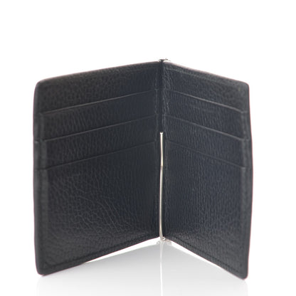 Gucci Calfskin Mens Money Clip Bi-Fold Wallet Black 5 of 7