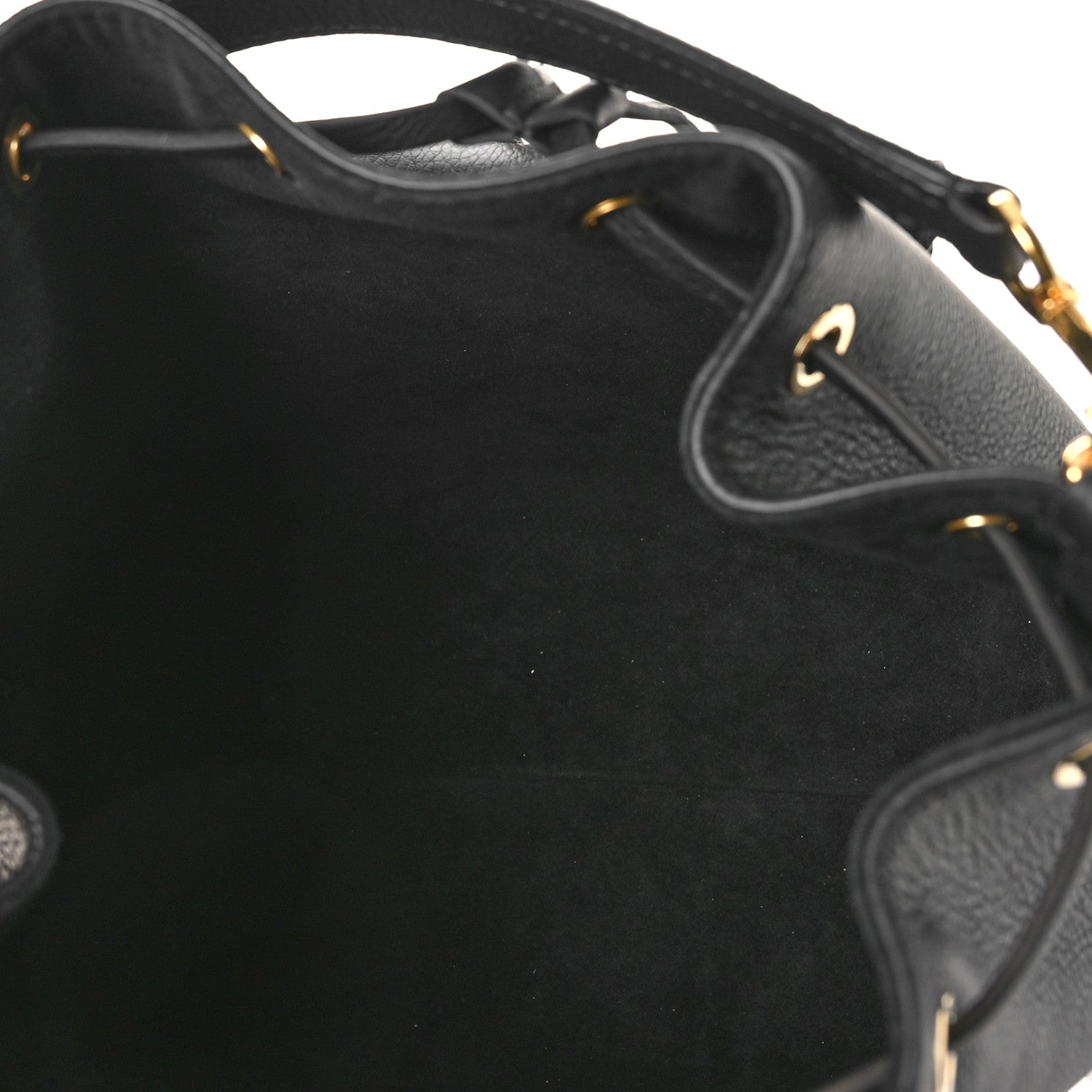Louis Vuitton Calfskin Lockme Bucket MM Black 5 of 8