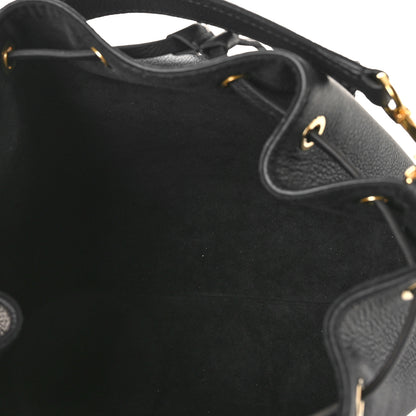 Louis Vuitton Calfskin Lockme Bucket MM Black 5 of 8