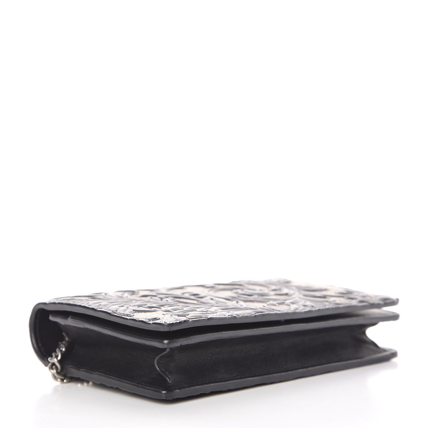 Gucci GG Supreme Monogram Arabesque Chain Wallet Black 4 of 10