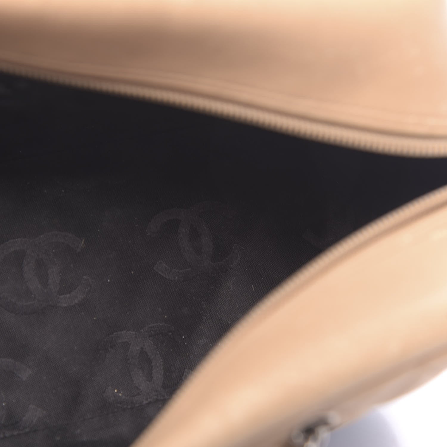 Chanel Calfskin Quilted Large Cambon Bowler Beige Black 8 of 18