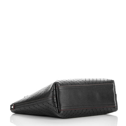 Chanel Perforated Grained Calfskin Large Shopping Tote Black 5 of 9