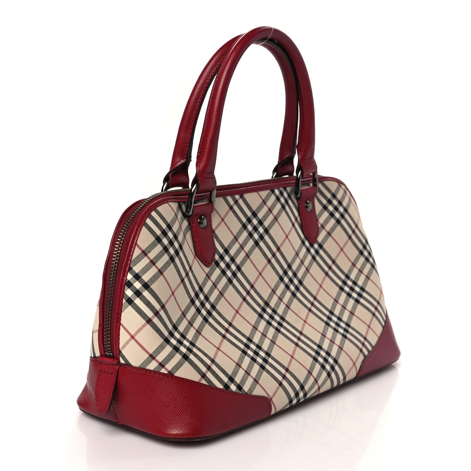 Burberry Nova Check Shoulder Bag Red 2 of 7