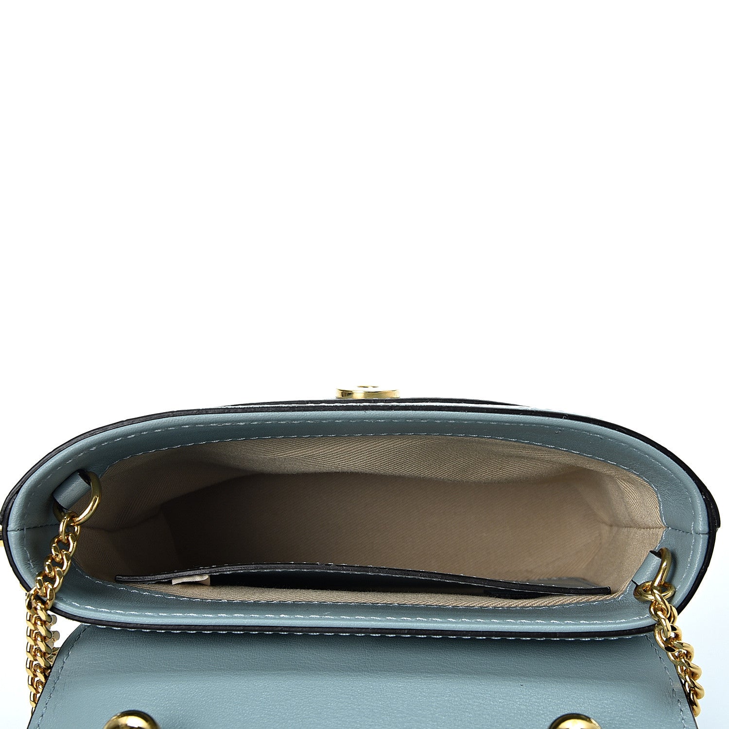 Chloe Calfskin Crocodile Embossed Small Aby Lock Faded Blue 4 of 9