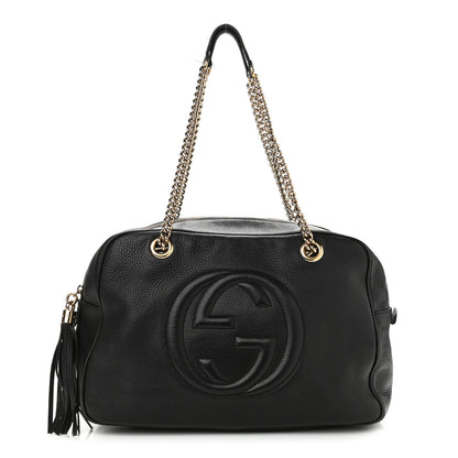 Gucci Pebbled Calfskin Medium Soho Bowler Black 1 of 18