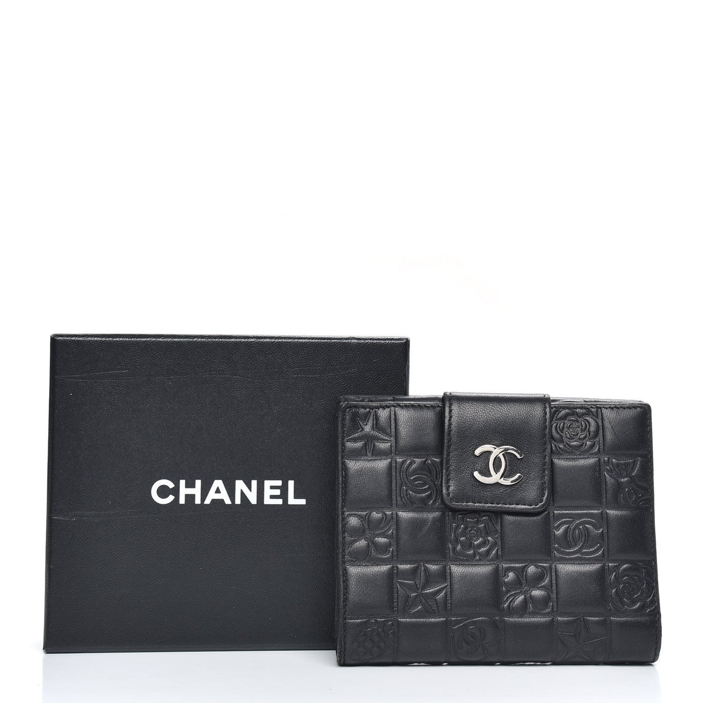 Lambskin Precious Symbols French Wallet Black
