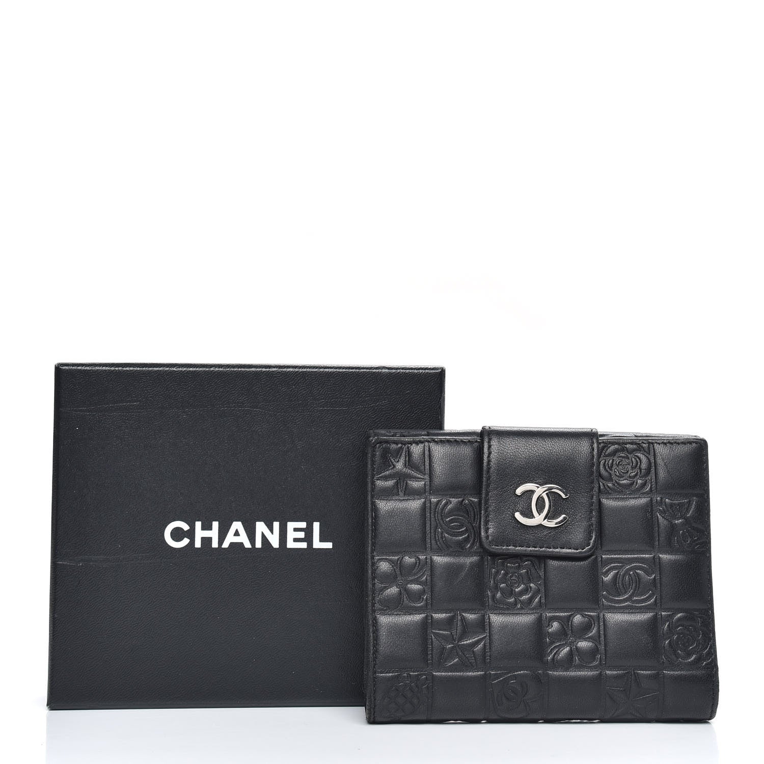 Chanel Lambskin Precious Symbols French Wallet Black 11 of 11