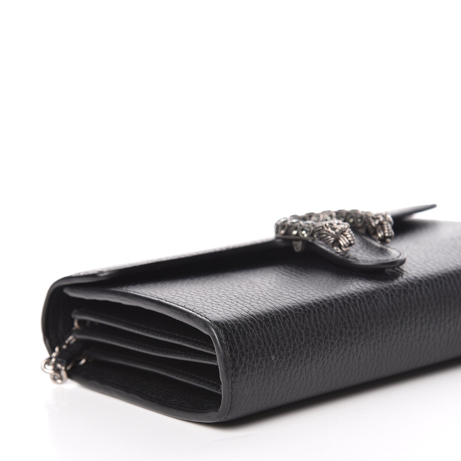 Gucci Calfskin Mini Dionysus Chain Wallet Black 8 of 15