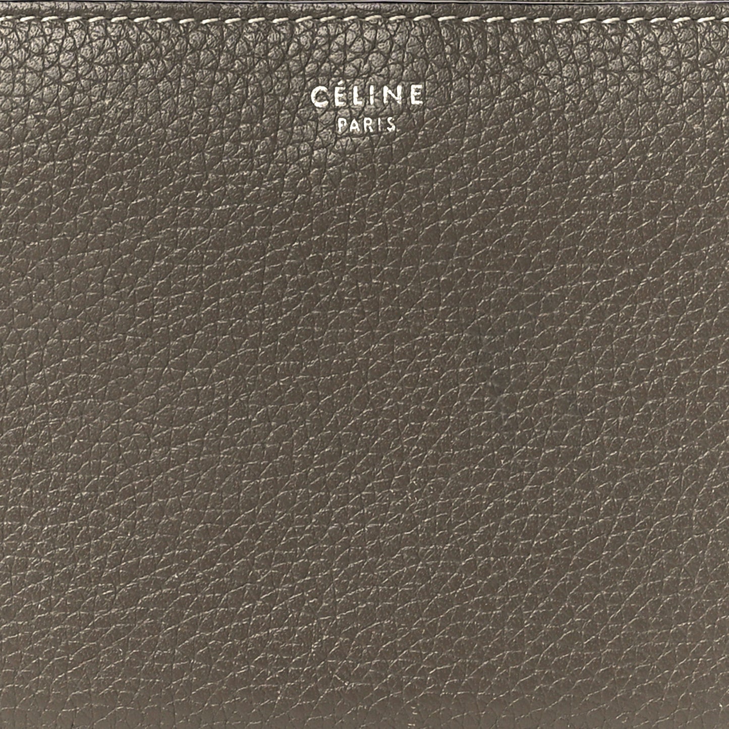 Drummed Calfskin Large Zip Around Multifunction Wallet Souris