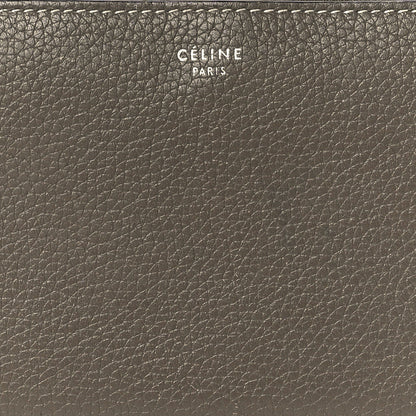 Celine Drummed Calfskin Large Zip Around Multifunction Wallet Souris 9 of 12