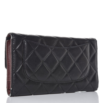 Chanel Lambskin Quilted Large Flap Wallet Black 3 of 15