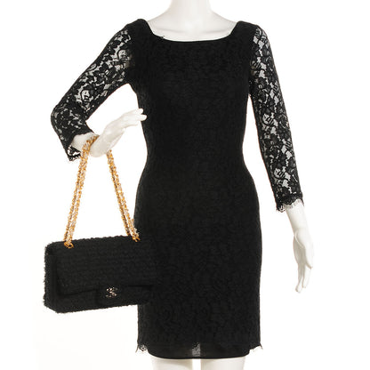 Chanel Tweed Medium Single Flap Black 2 of 8