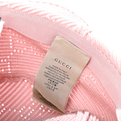 Gucci Cable Knit GG Monogram Fedora Pink 6 of 6