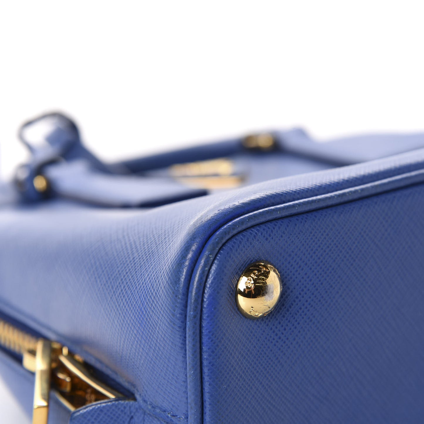 Saffiano Lux Small Promenade Tote Azzurro
