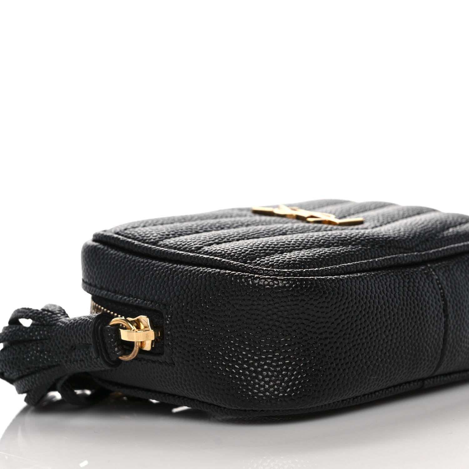 Saint Laurent Grain De Poudre Matelasse Monogram Baby Lou Camera Bag Black 8 of 11