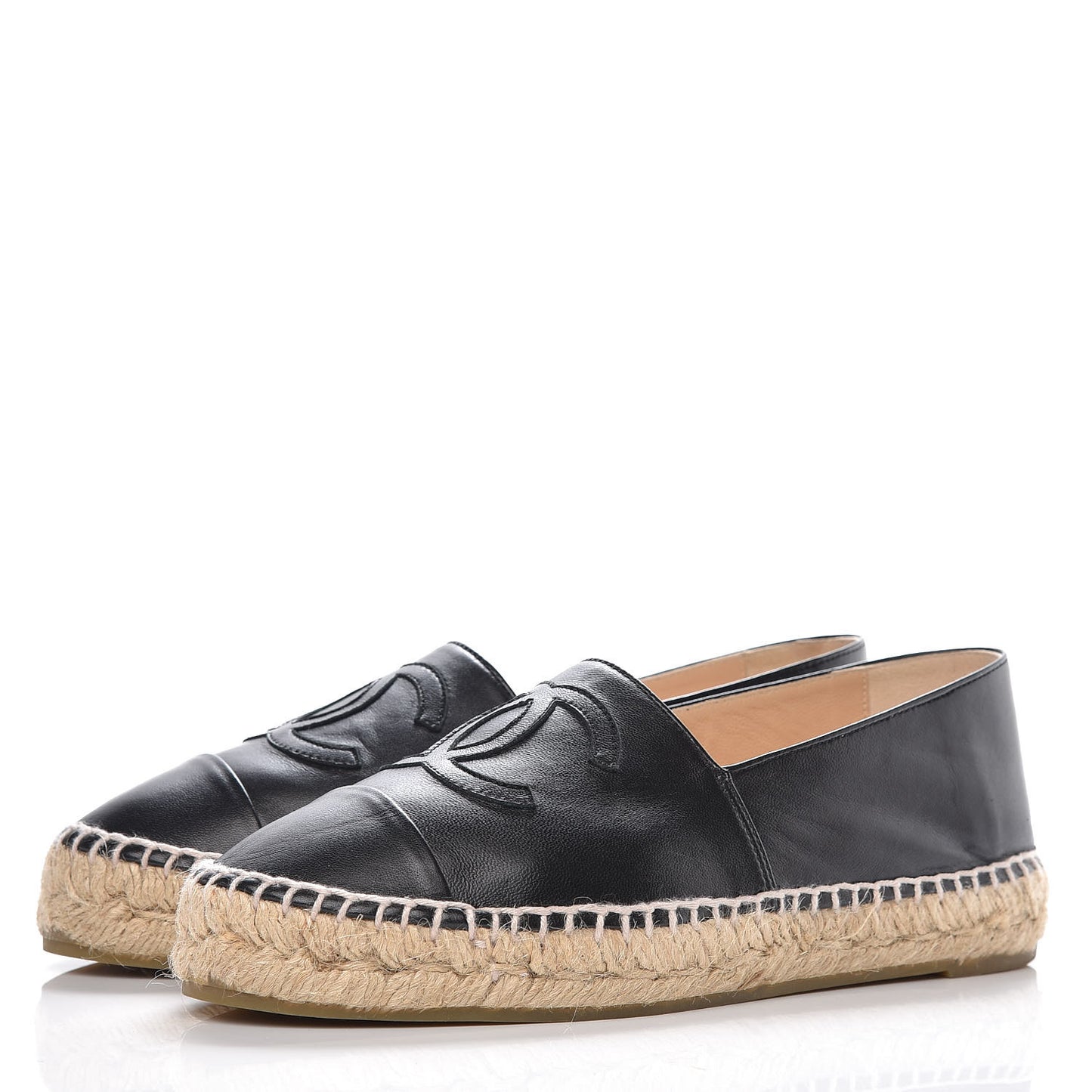 Lambskin CC Espadrilles 36 Black