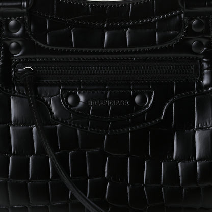 Balenciaga Semi Shiny Calfskin Crocodile Embossed Neo Classic Black Hardware S City Black 10 of 10