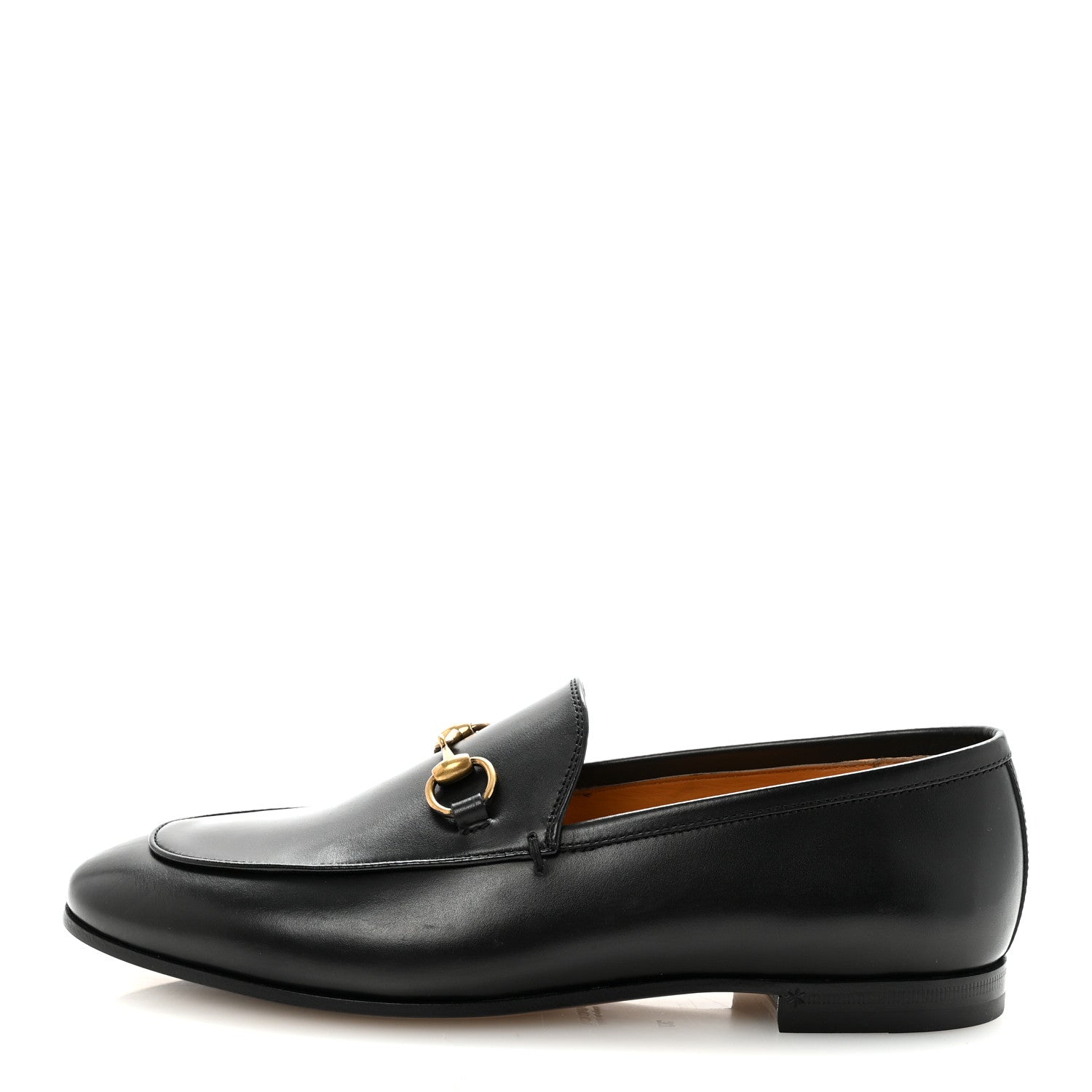 Gucci Betis Glamour Calfskin Womens Jordaan Loafers 37 Black 1 of 10
