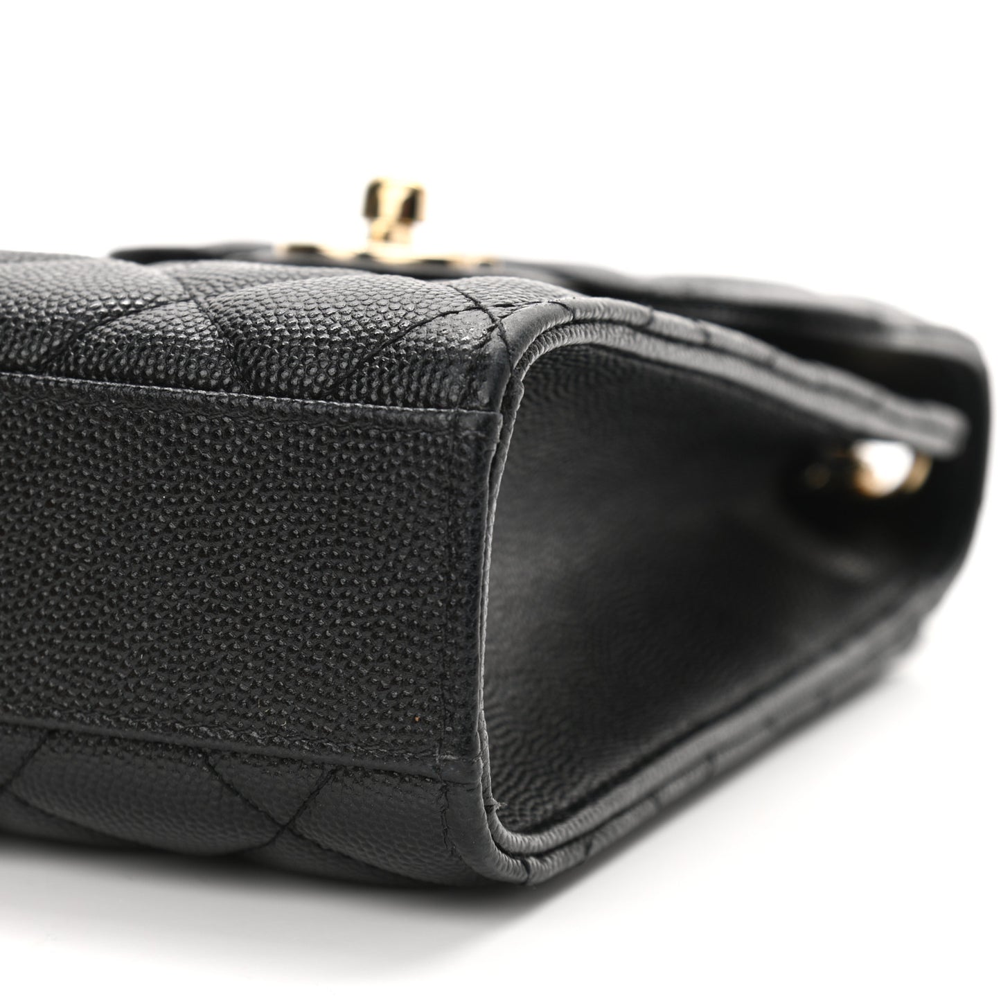 Caviar Quilted Classic Phone Holder Black