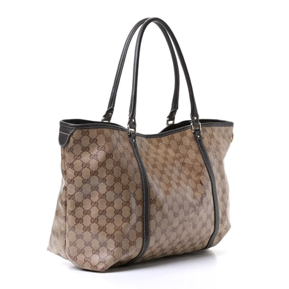 Gucci Crystal Monogram Large Joy Tote Beige Ebony Testa di Moro 2 of 6