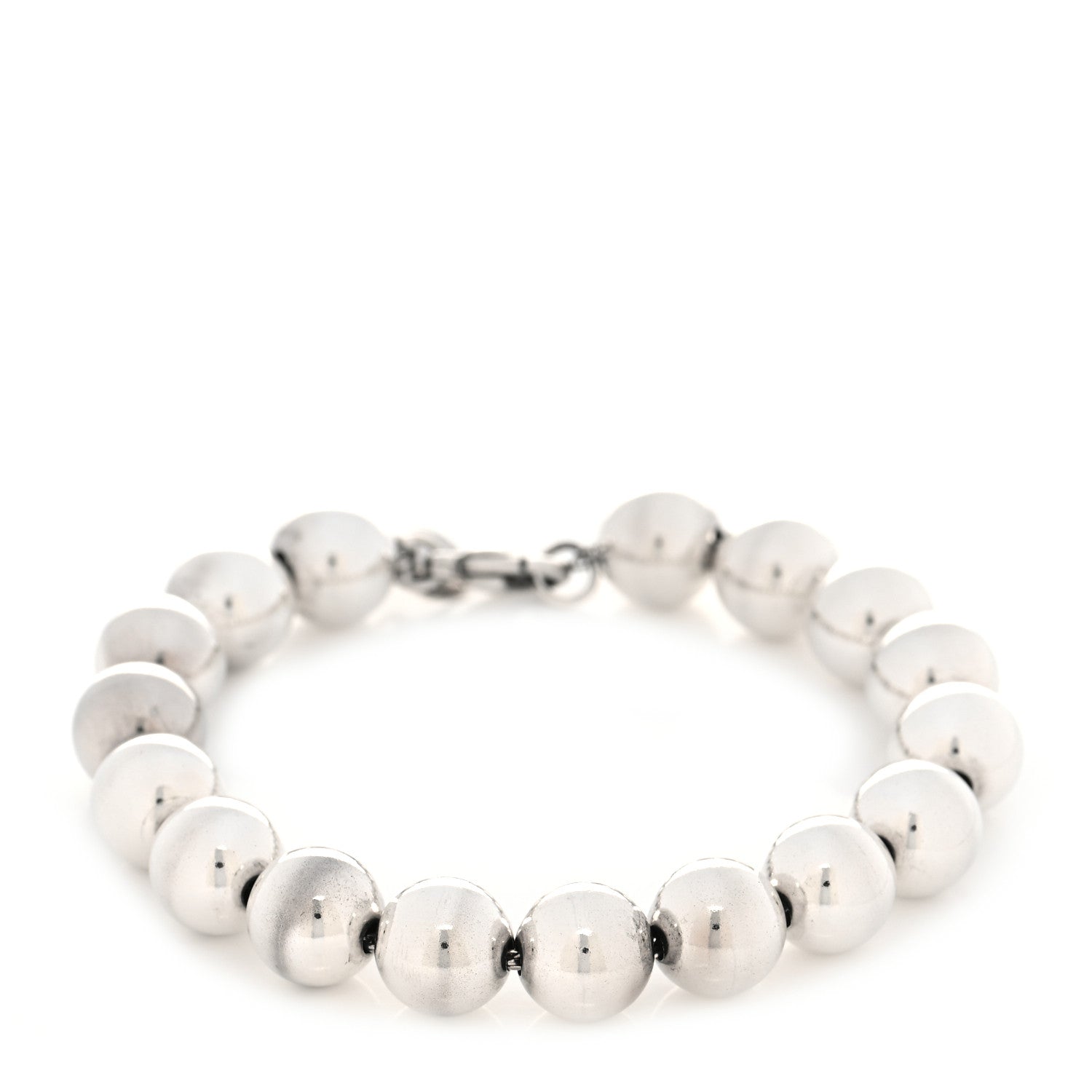 Tiffany Sterling Silver 10mm HardWear Ball Bracelet 1 of 6