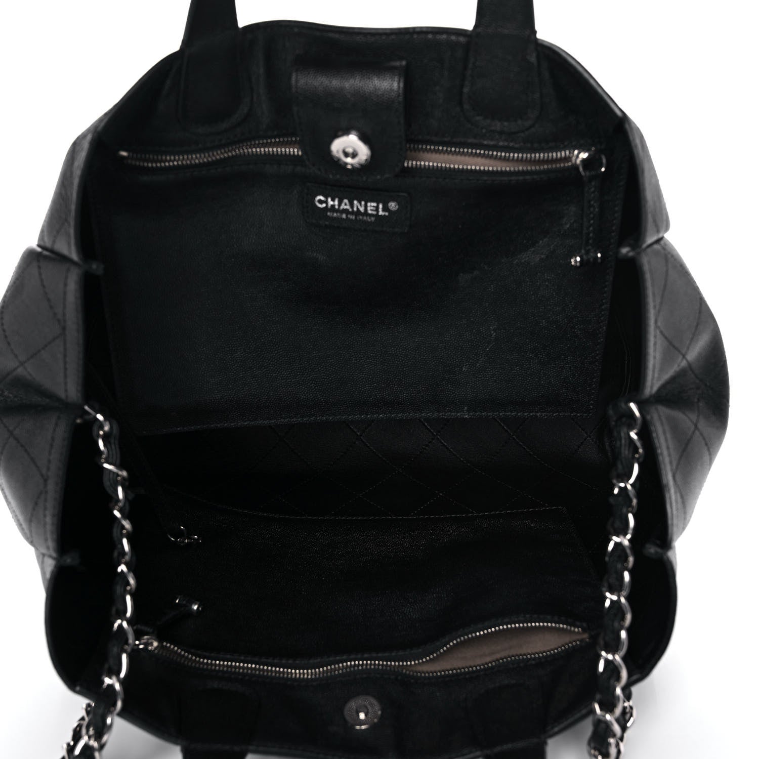 Chanel Caviar Stitched Large Shopping Tote Black 5 of 14