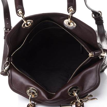 Christian Dior Lambskin Cannage Large Granville Tote Brown 4 of 4