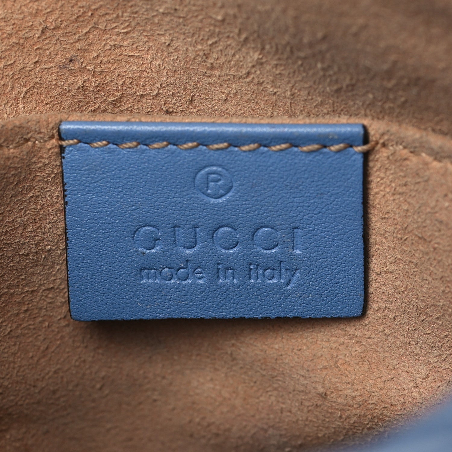 Gucci Calfskin Matelasse Mini GG Marmont Chain Shoulder Bag Clear Sky Blue 6 of 11
