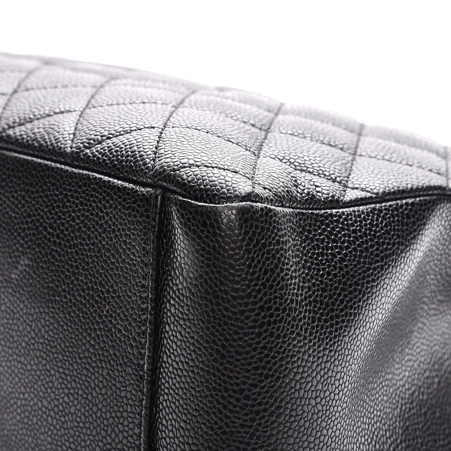 Caviar Quilted Grand Shopping Tote GST Black