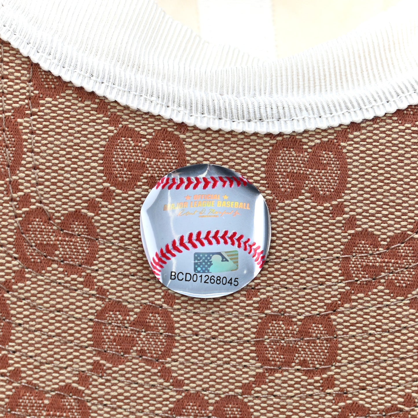 X MLB Monogram LA Dodgers Baseball Hat 57-61 Beige Ruggine