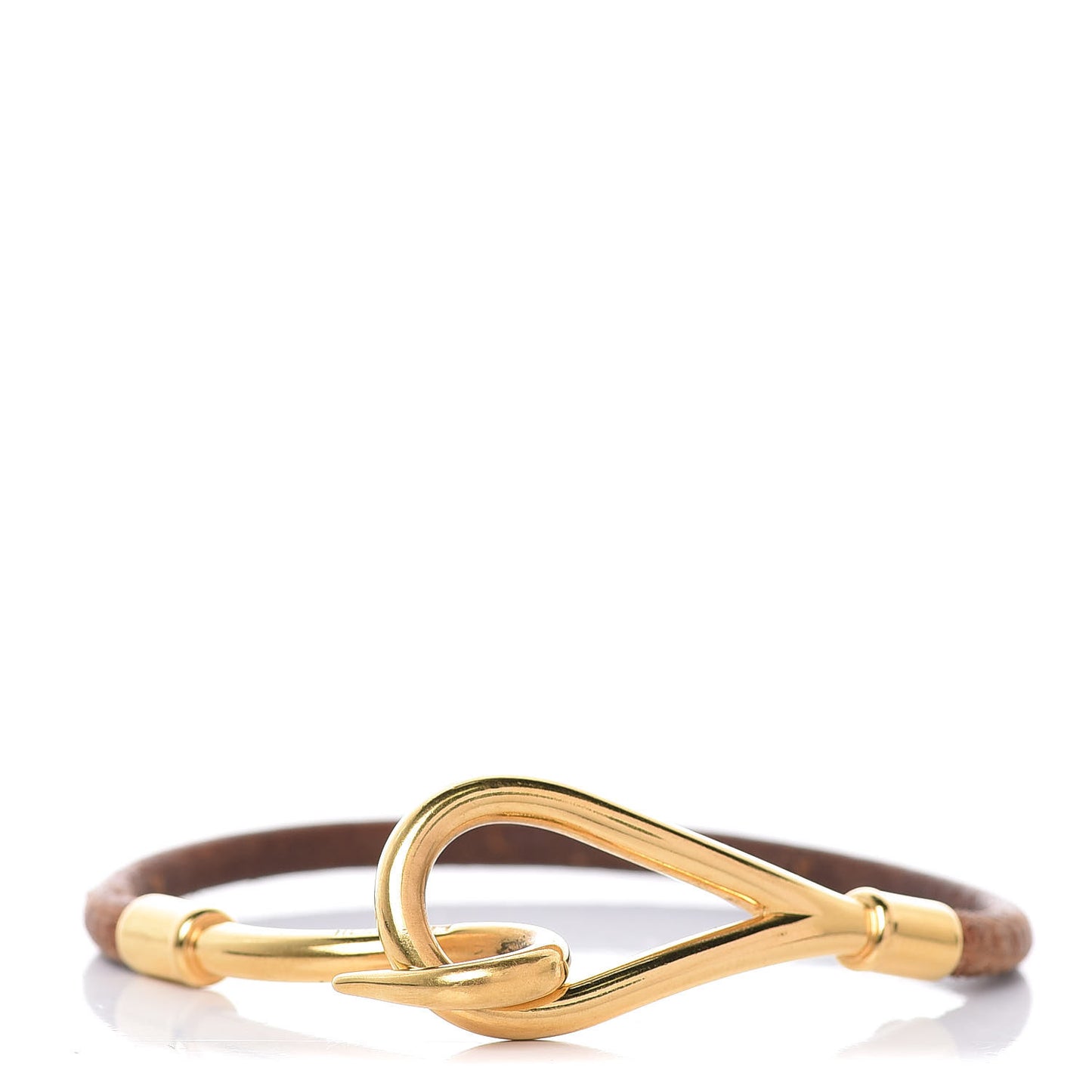 Natural Bridle Jumbo Hook Bracelet Bouton