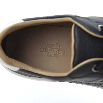 Hermes Epsom Womens Voltage Sneakers 37.5 Black White 6 of 10