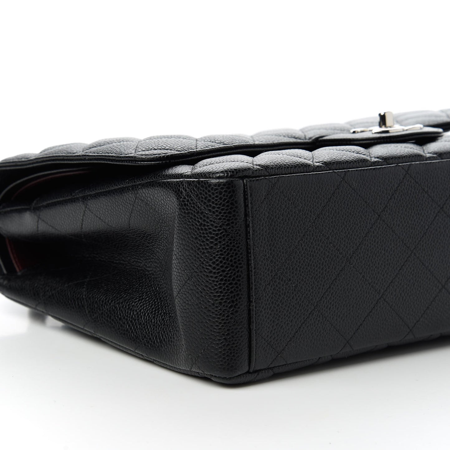 Caviar Quilted Maxi Double Flap Black