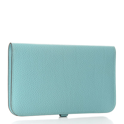 Hermes Togo Dogon Duo Wallet Bleu Atoll 4 of 10