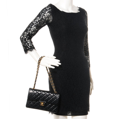 Chanel Lambskin Quilted Small Double Flap Black 2 of 8