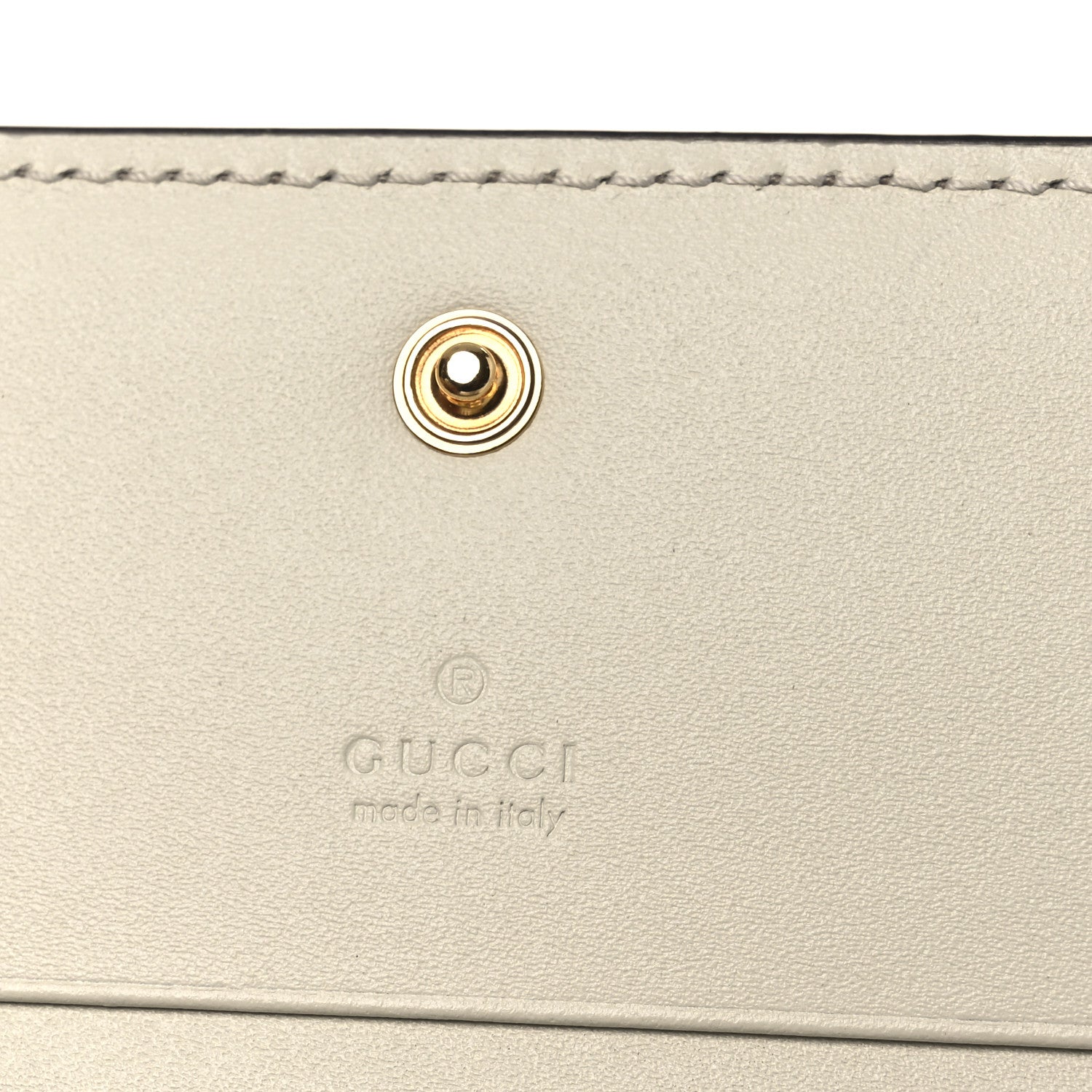 Gucci GG Supreme Monogram Les Pommes Card Case Wallet Beige Multicolor Mystic White 6 of 8