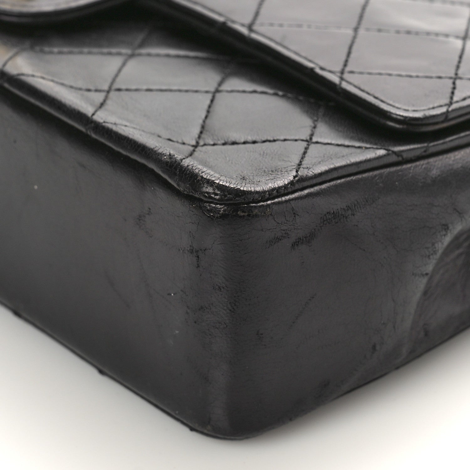 Chanel Lambskin Quilted Medium Double Flap Black 7 of 15
