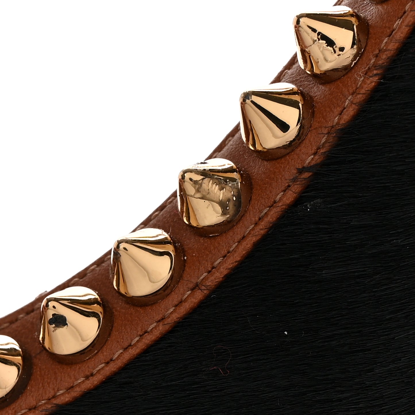 Pony Hair Malabar Hill Spikes 100 Pumps 38.5 Black