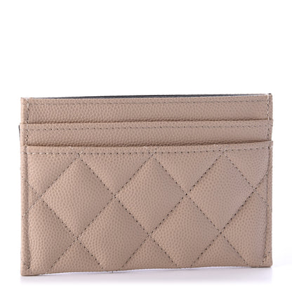 Chanel Caviar Quilted Filigree Card Holder Beige Black 3 of 11