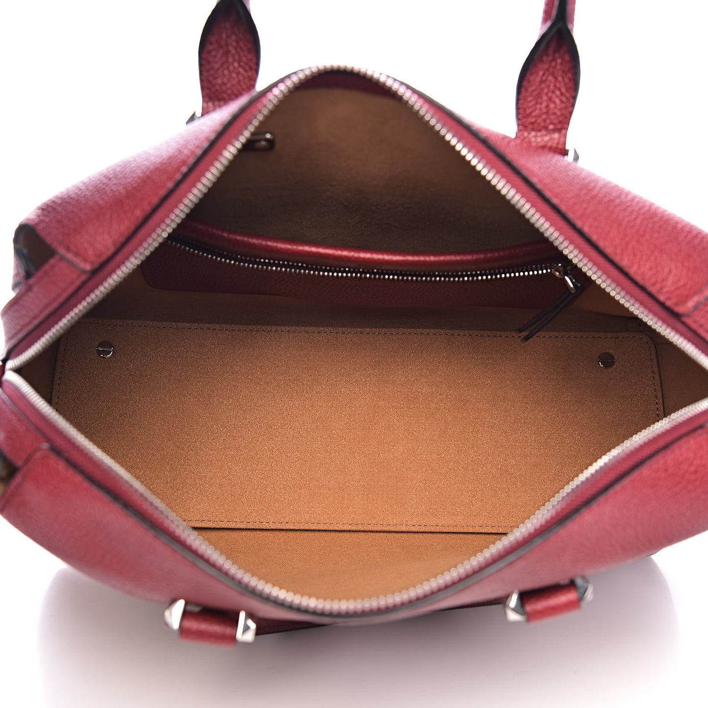 Grained Calfskin Medium Ella Boston Sash Burgundy