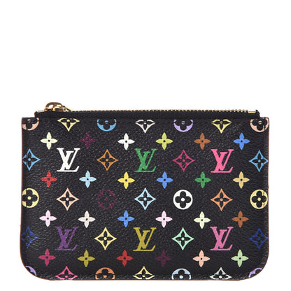 Louis Vuitton Monogram Multicolor Key Pouch Black Grenade 1 of 7
