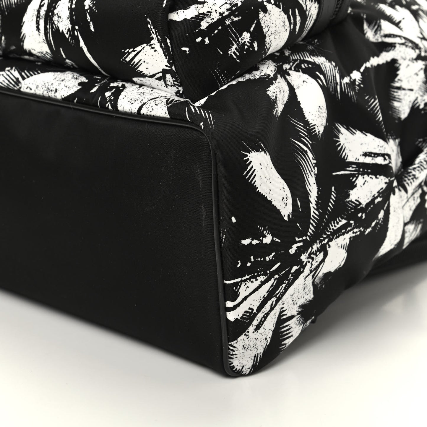 Canvas Palm Tree City Backpack Black White