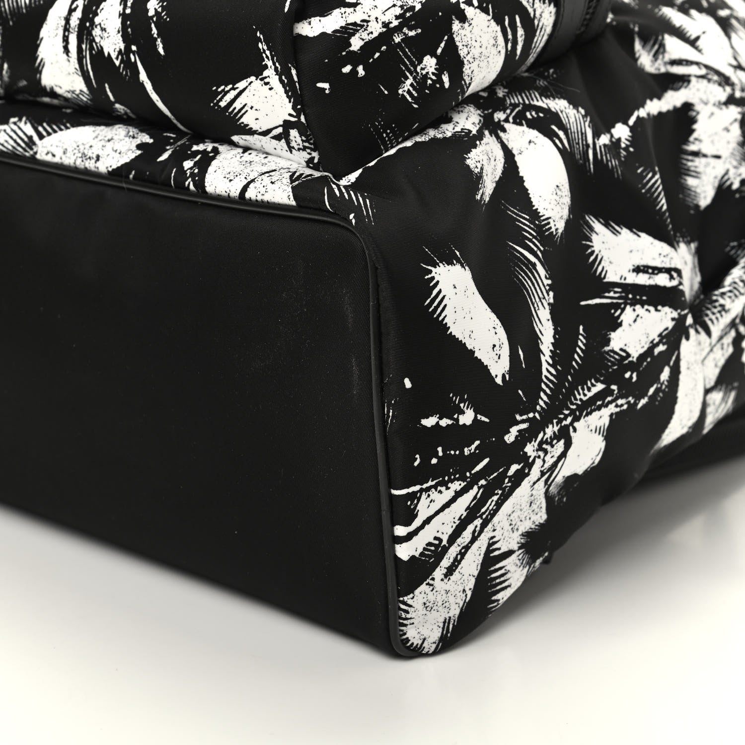 Saint Laurent Canvas Palm Tree City Backpack Black White 8 of 8
