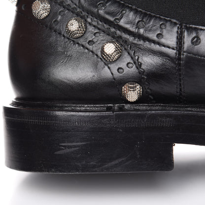 Balenciaga Calfskin Womens Studded Chelsea Boots 40 Black 9 of 10