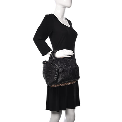 Alexander Wang Pebbled Lambskin Rockie Black Rose Gold Hardware 2 of 10